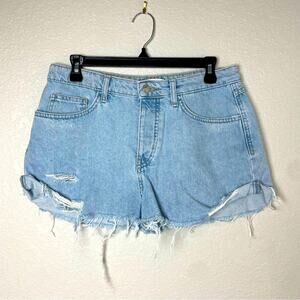 FOREVER 21 Premium Denim Cutoff Light Denim Shorts Size 29